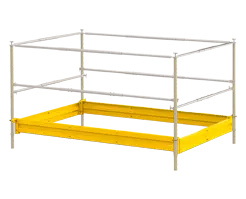 BreakDown Toeboad System shown connected to the BreakDown Guard Rail System